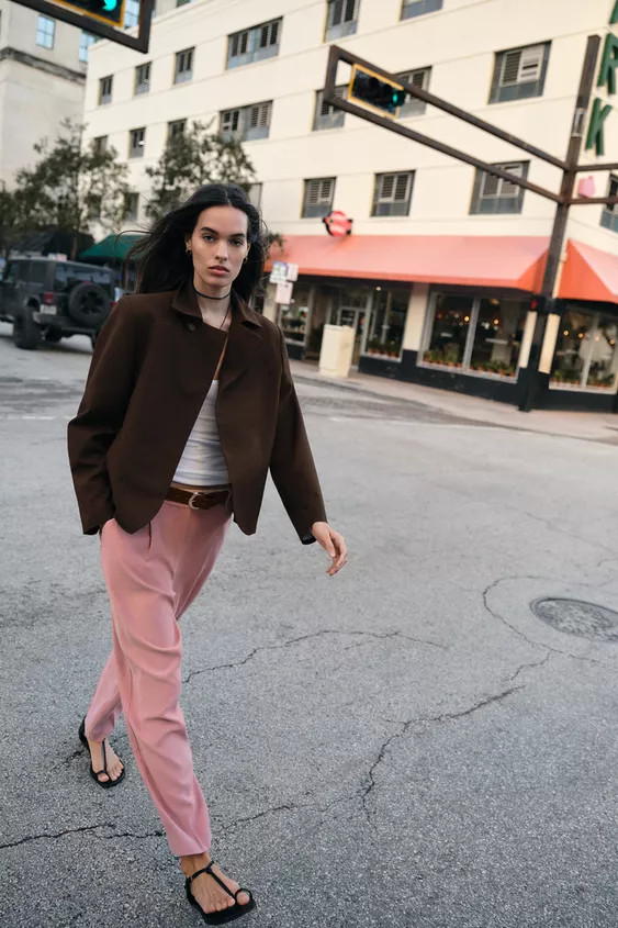 DOUBLE BREASTED LAPEL COLLAR BLAZER | Zara US