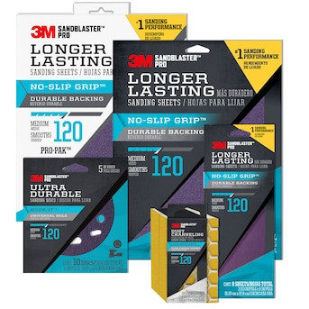 3M SandBlaster Pro Medium 120-Grit Sheet Sandpaper 9-in W x 11-in L 5-Pack | Lowe's