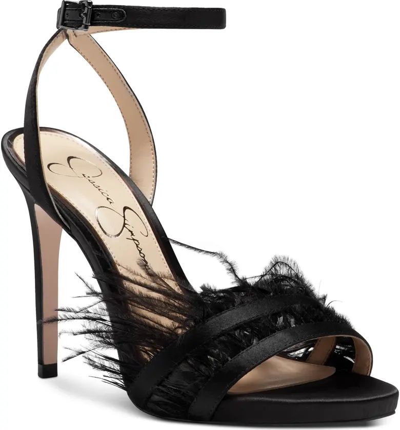 Jessica Simpson Raelin Feather Ankle Strap Sandal (Women) | Nordstrom | Nordstrom