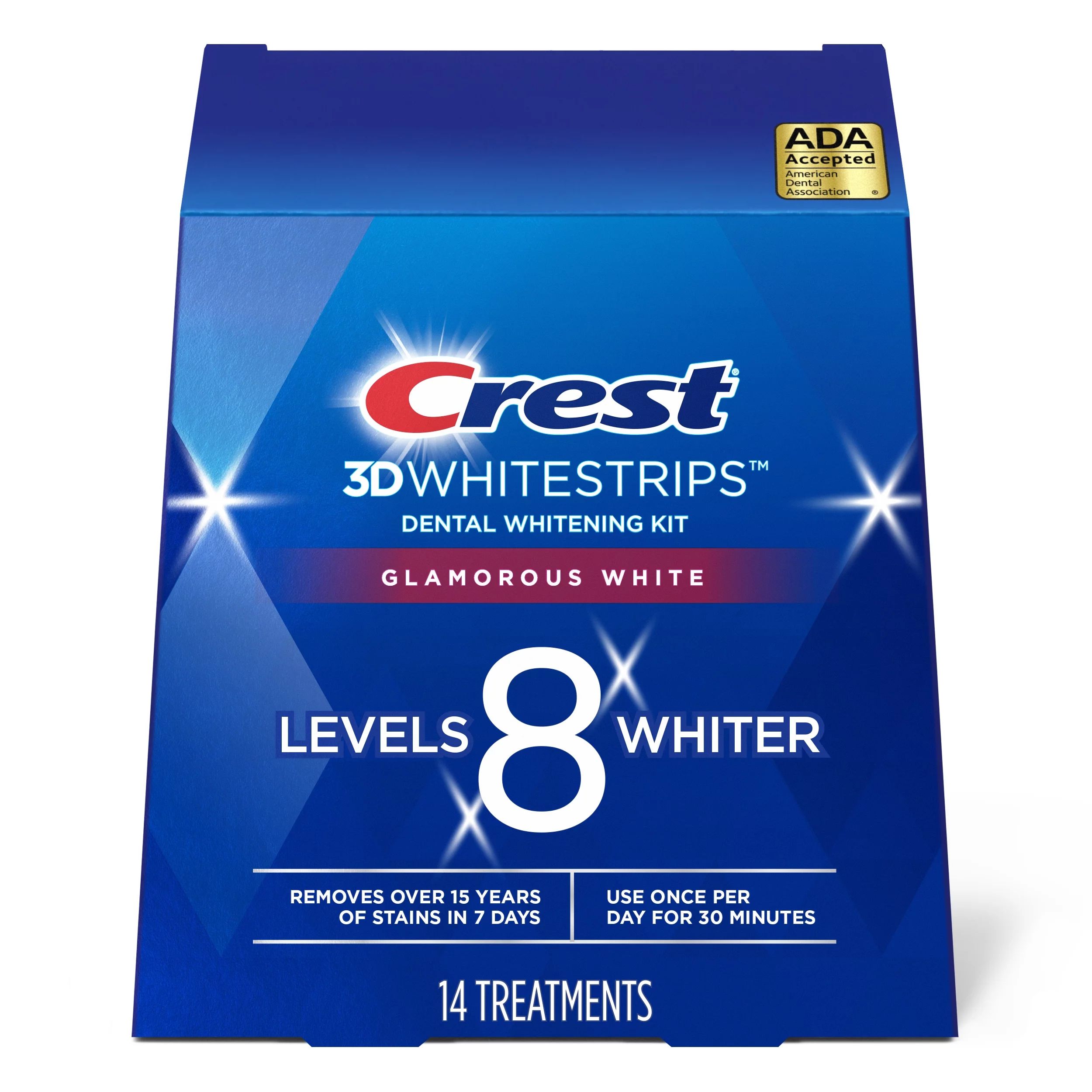 Crest 3D Whitestrips Glamorous White At-Home Teeth Whitening Kit, 14 Treatments - Walmart.com | Walmart (US)