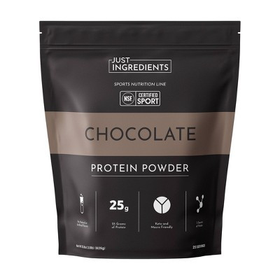 Just Ingredients Chocolate Protein Powder (NSF) - Pea/Whey - 25g Protein - 28.9oz/25 Servings | Target