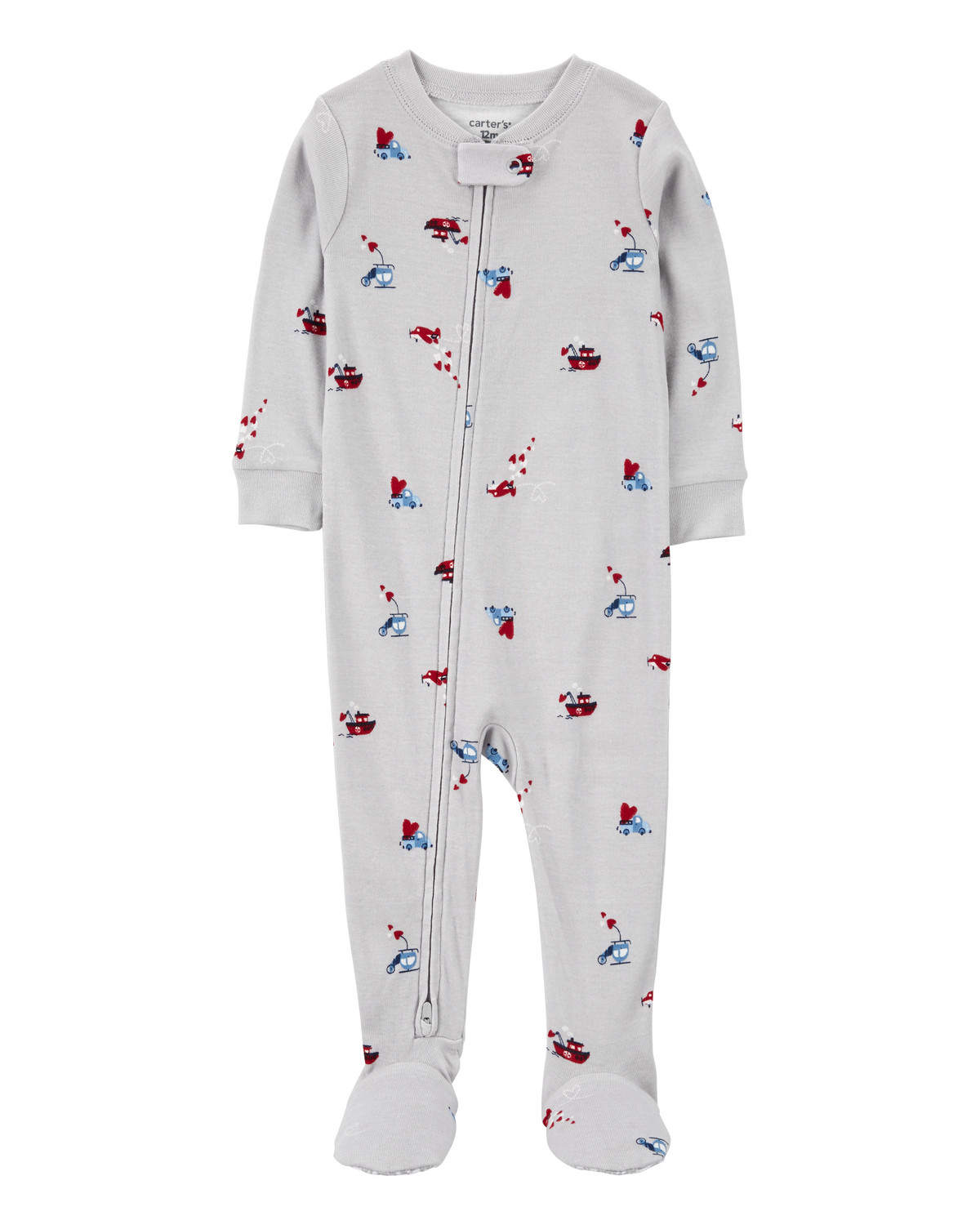 Baby Heart Print Valentine's Day Cotton 1-Piece Pajamas | Carter's Inc