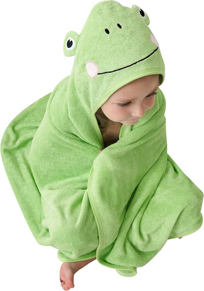 HIPHOP PANDA Hooded Baby Towel - Rayon Made from Bamboo, Soft Hooded Bath Towel for Babie, Toddle... | Amazon (US)