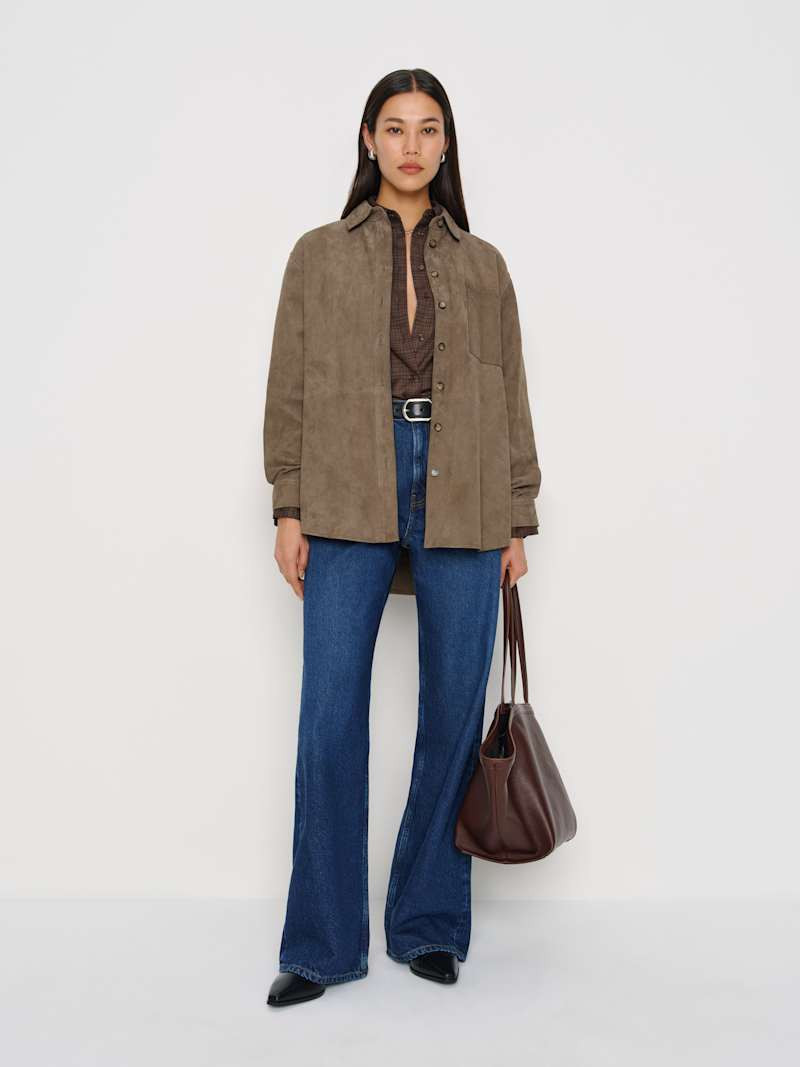 Veda Eli Oversized Suede Shirt Jacket | Reformation (Global)