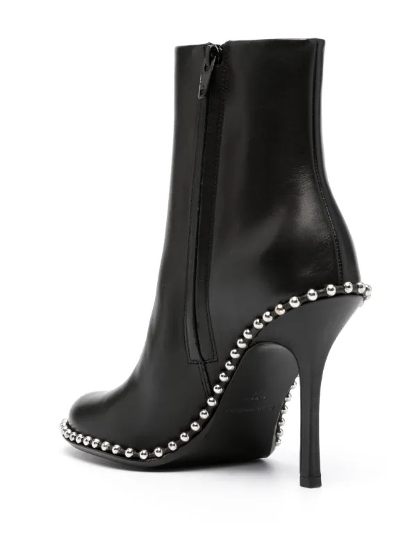 Alexander Wang 110mm stud-embellished Leather Ankle Boots | Black | FARFETCH | Farfetch Global