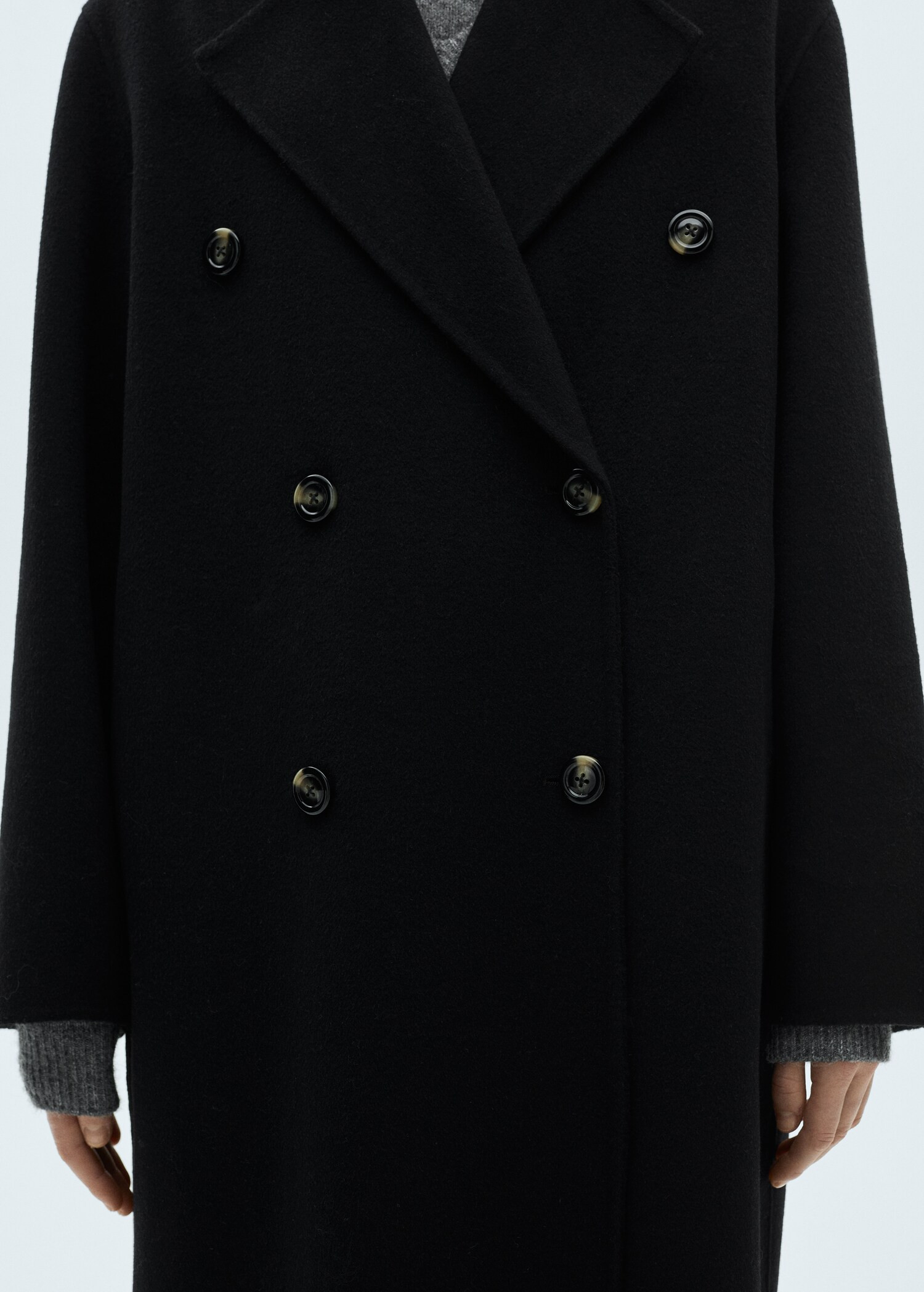 Handmade oversized wool coat - Women | MANGO United Kingdom | MANGO (UK)