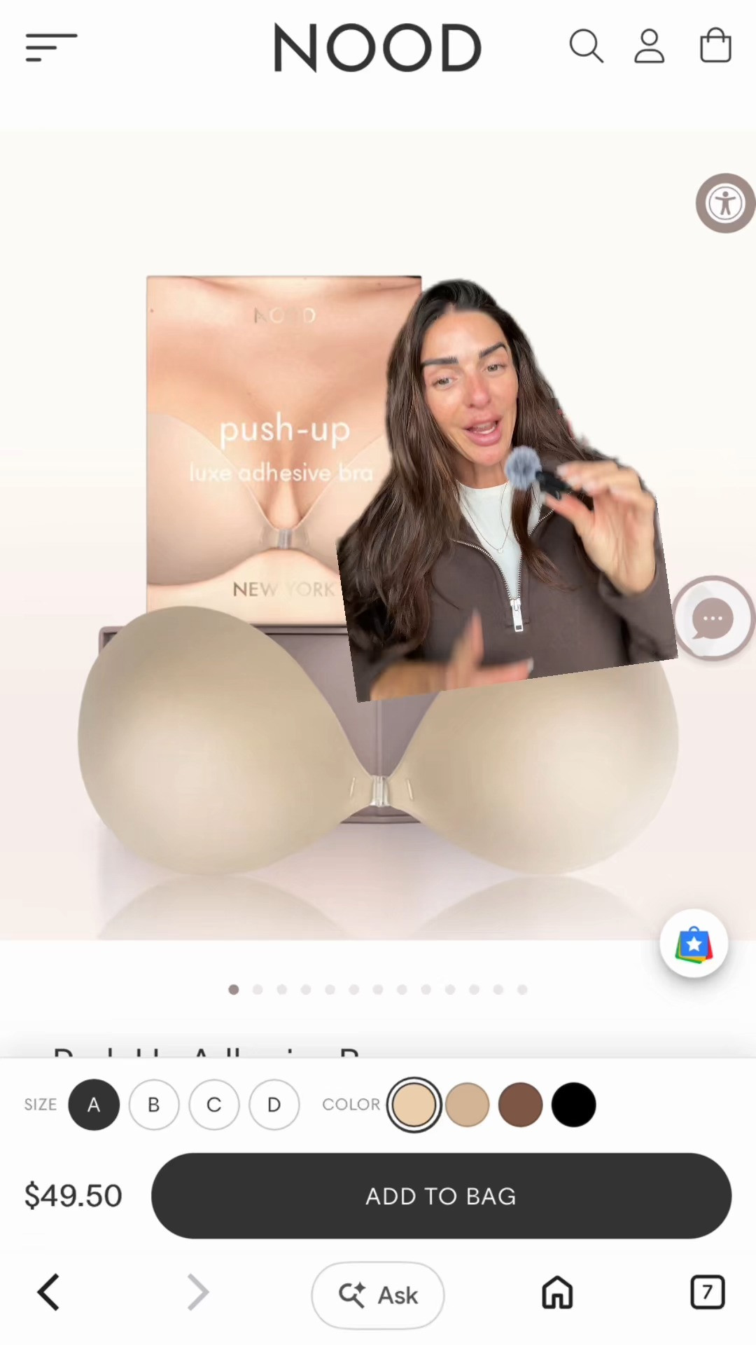 @welovenood #ad Push-up is having a comeback, and I am so here for it. New from NOOD the Push Up Adhesive Bra 

 