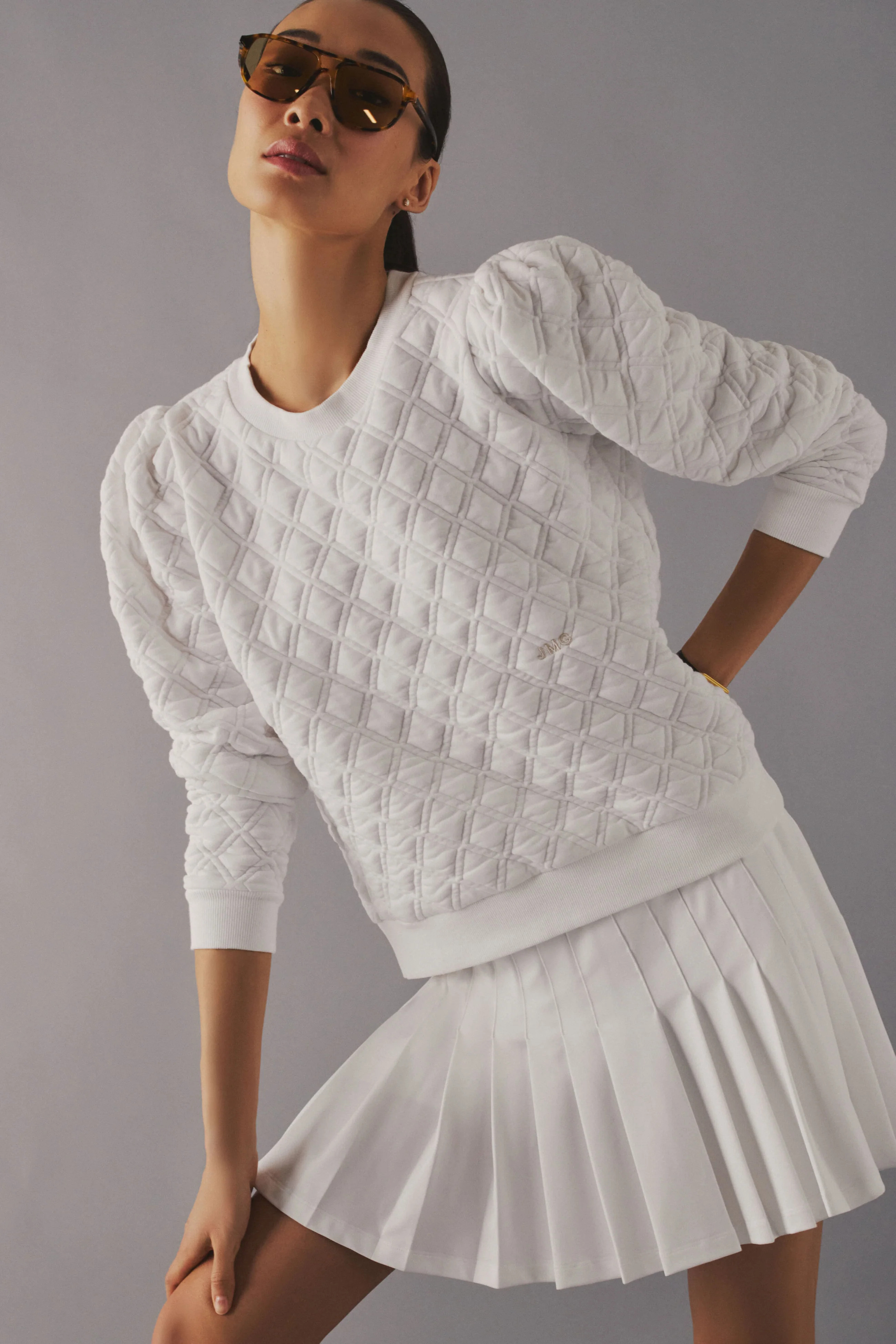 Red Puff Sleeve Quilted Stretch Campbell Pullover | Tuckernuck (US)