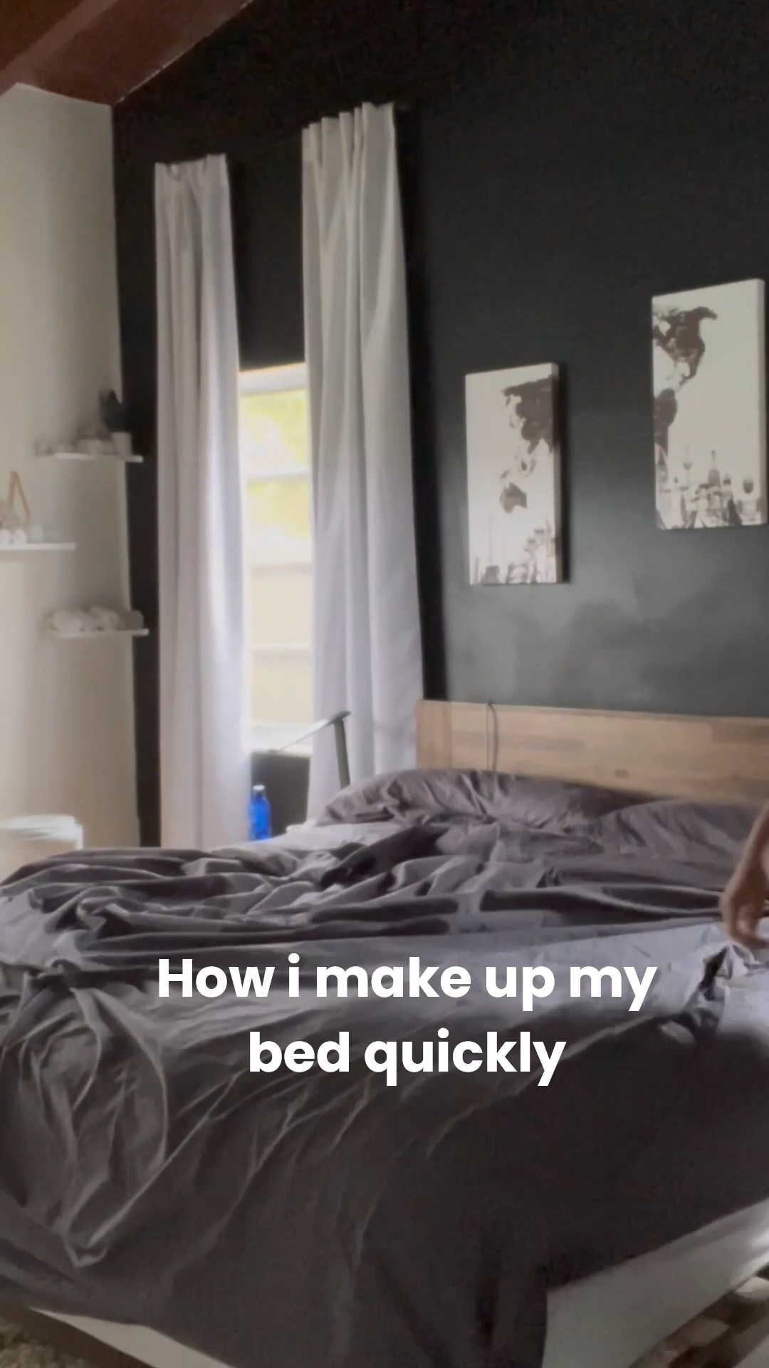 How to make up my bed quickly. Monochromatic #bed #bedroom #masterbedroom #bedsheets 

#LTKHome