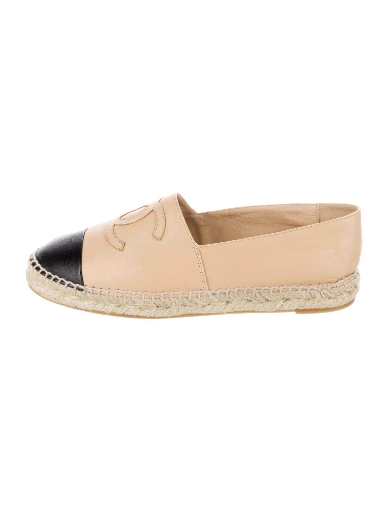 Interlocking CC Logo Lambskin Espadrilles | The RealReal