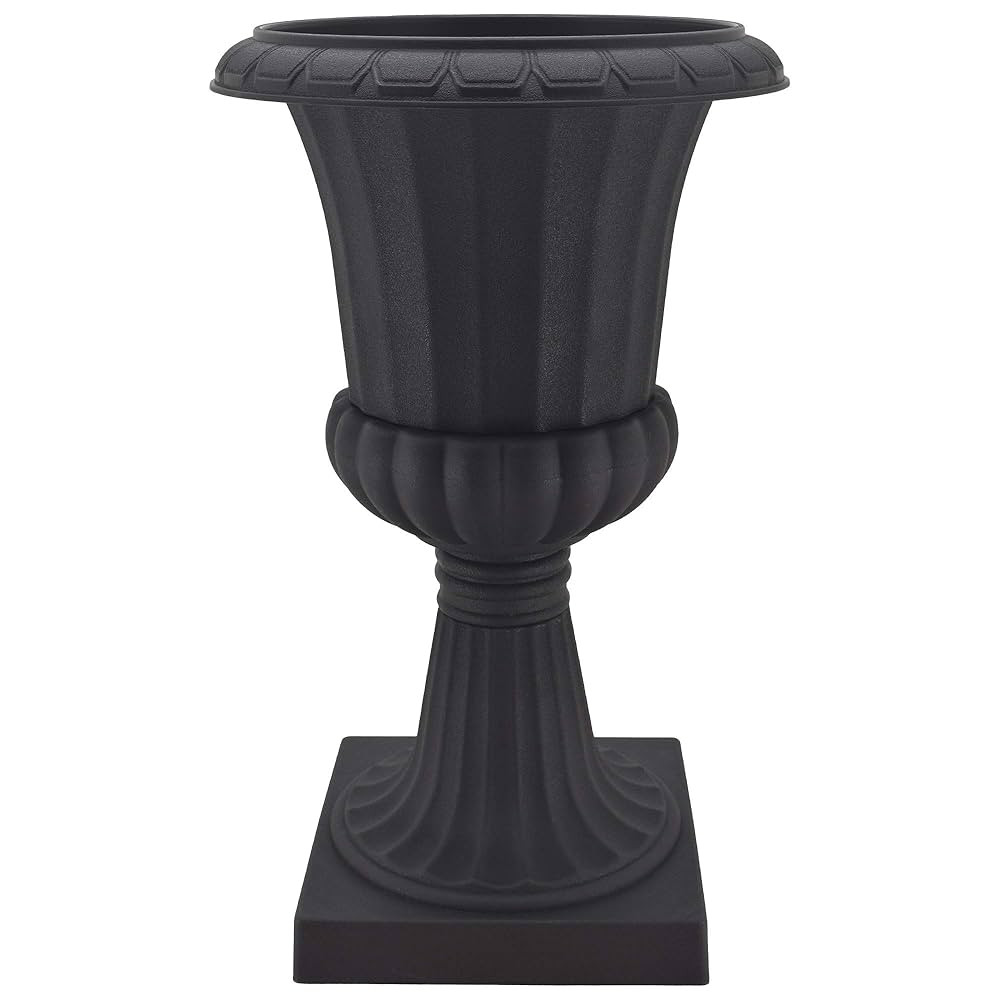2-Pack Deluxe Pedestal Plastic Urn - 16x27 - Black | Amazon (US)