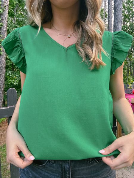 This Amazon Ruffle Top is good for both summer outings and work attire, withlots of color options to choose from.

Spring Outfit
Memorial Day Outfit
Summer Outfit
Travel Outfit
Moreewithmo

#LTKSeasonal #LTKWorkwear #LTKFindsUnder50