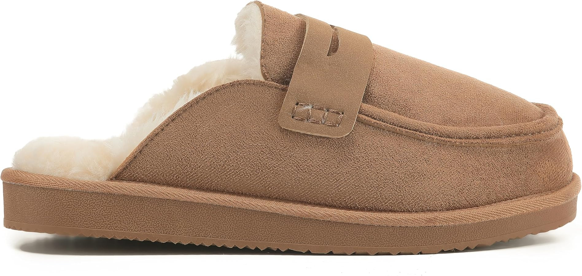 Polar Women\u2019s Faux Fur Lined Penny Loafer Slip On Slippers \u2013 Suede Upper, Cozy Faux Fur... | Amazon (UK)