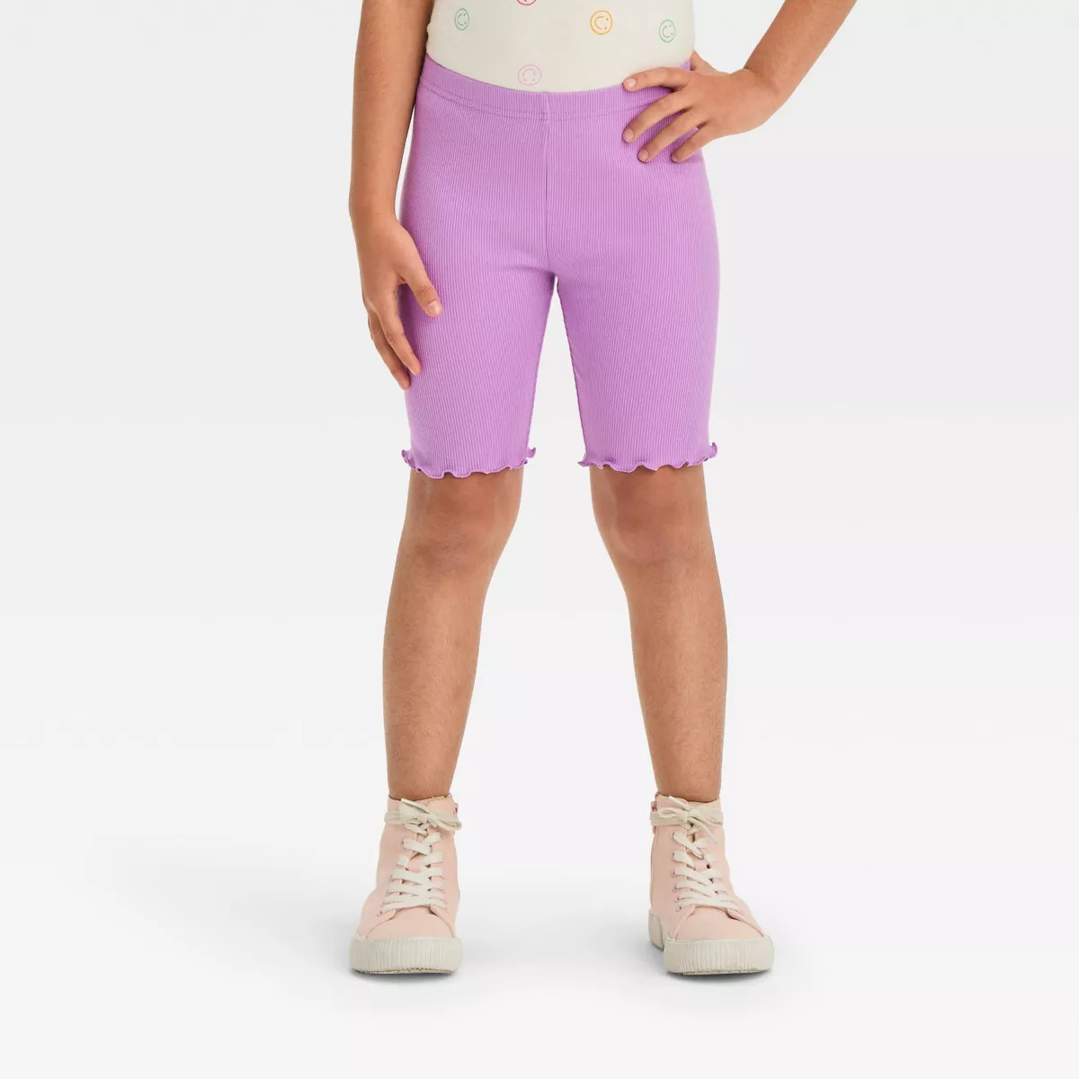 Girls' Ribbed Stretch Bike Shorts - Cat & Jack™ | Target