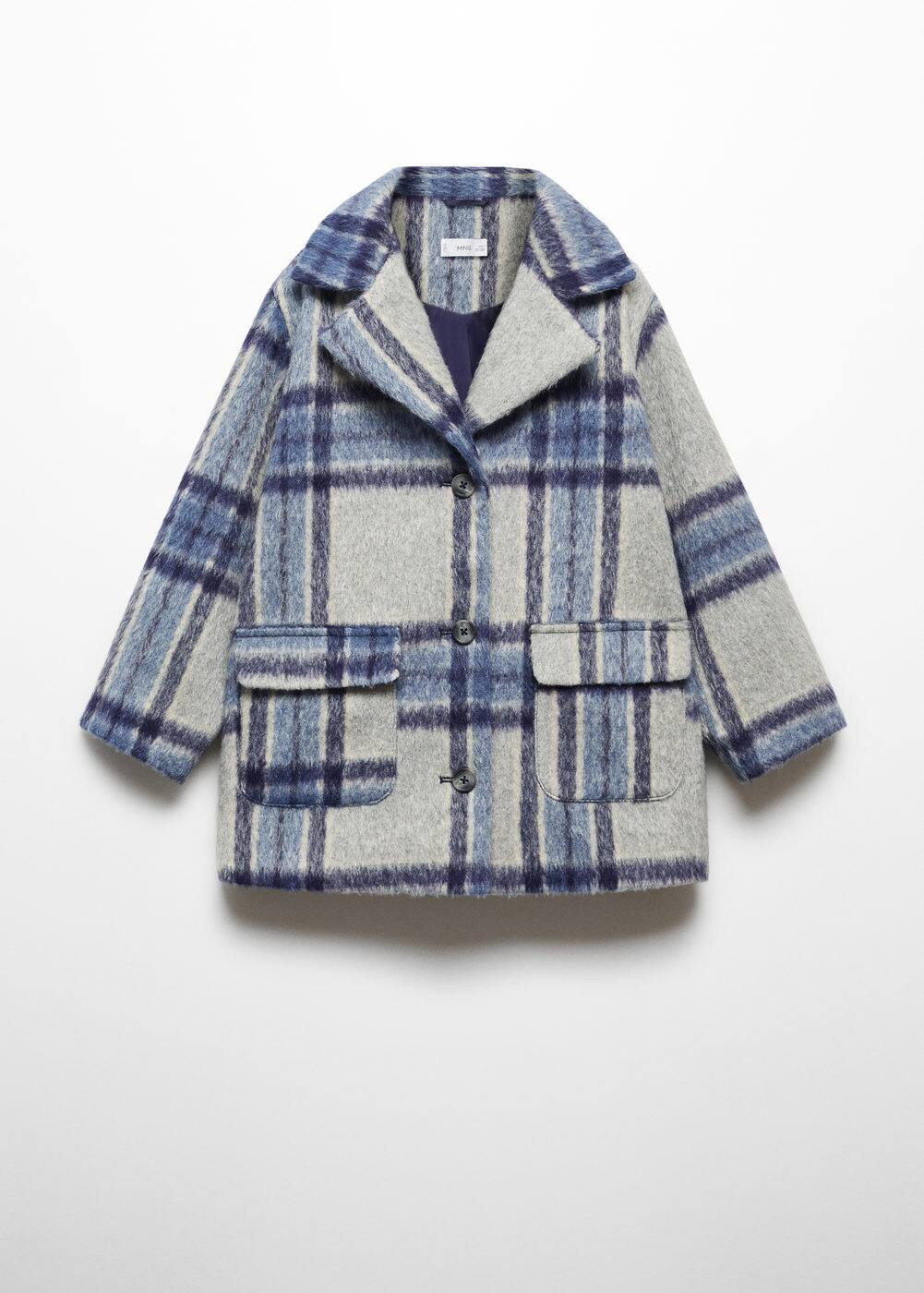Checked lapels coat -  Girls | Mango Kids United Kingdom | MANGO (UK)