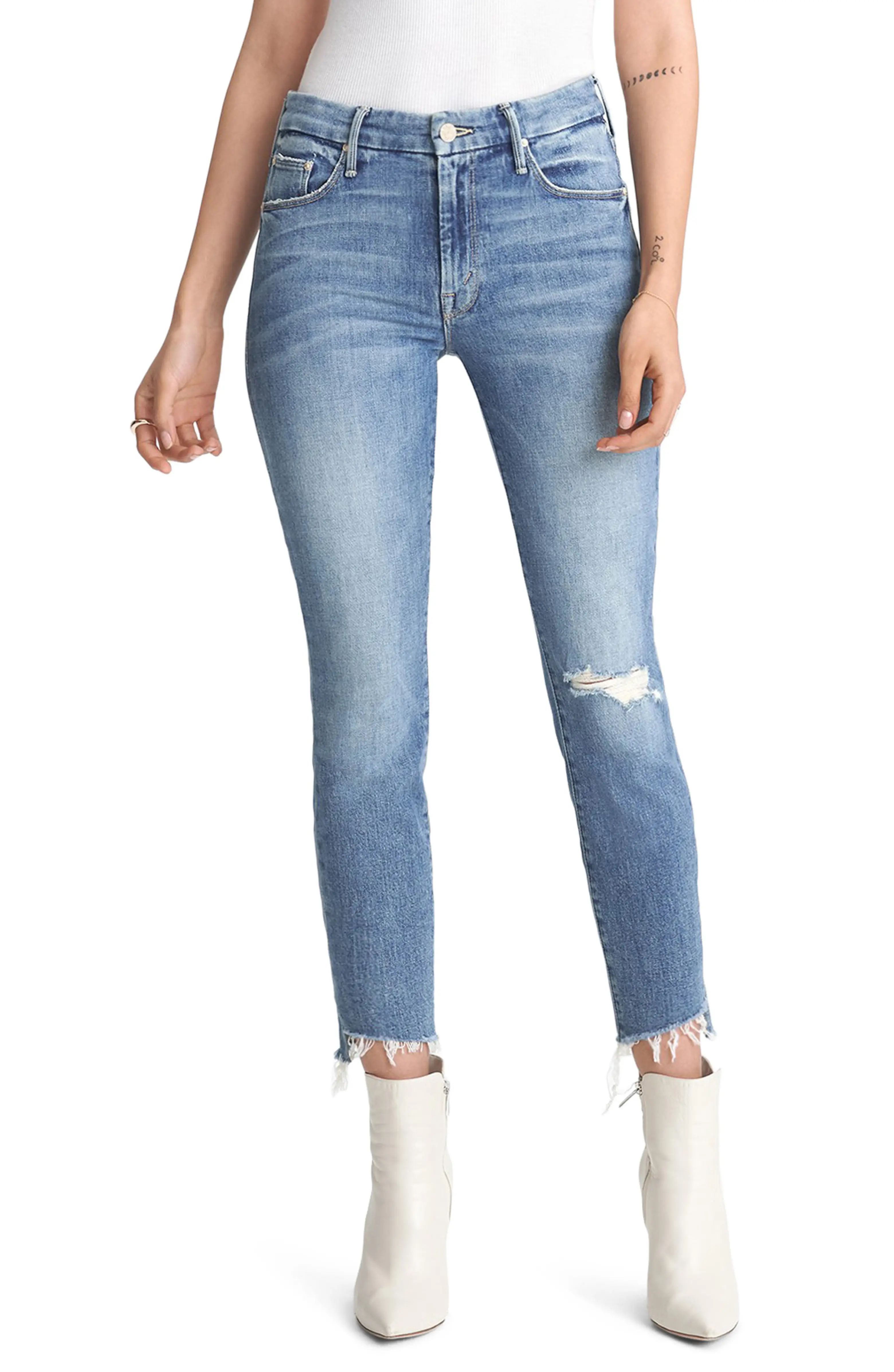 The Looker Frayed Ankle Skinny Jeans | Nordstrom