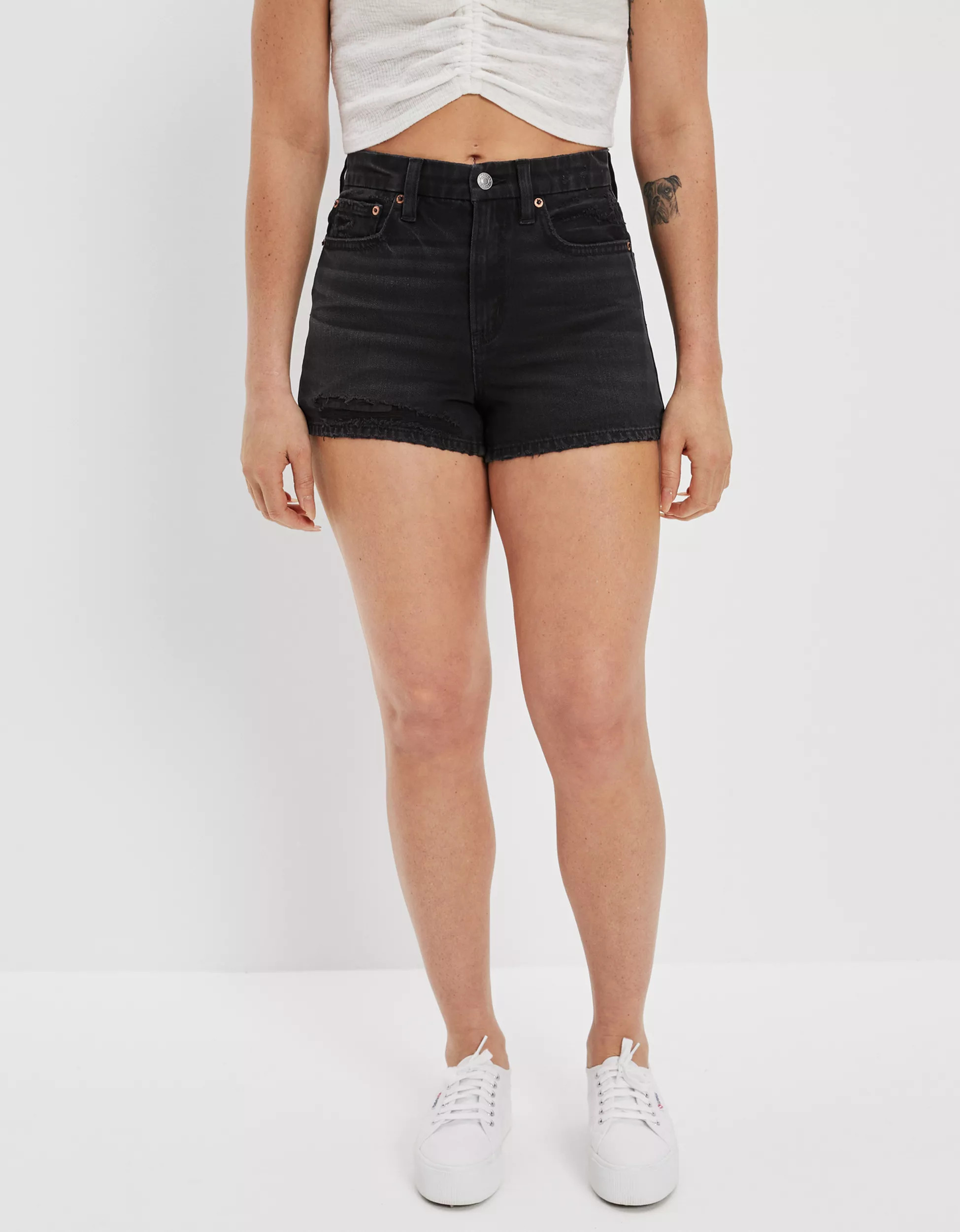AE Denim Curvy Highest Waist '90s Boyfriend Short | American Eagle Outfitters (US & CA)