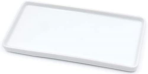 Floatant Small Ceramic Candle Tray Rectangle White Sink Tray Perfume Tray Bathroom Tray Jewelry O... | Amazon (US)