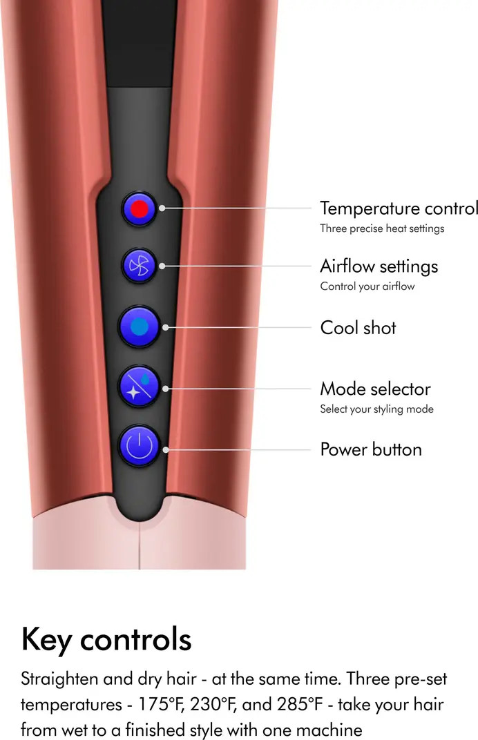 Special Edition Airstrait Wet-to-Dry Straightener in Strawberry Bronze | Nordstrom