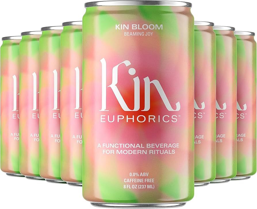 Kin Bloom by Kin Euphorics, Non Alcoholic Spirits, Ready to Drink, L-Theanine, Schisandra, Damian... | Amazon (US)