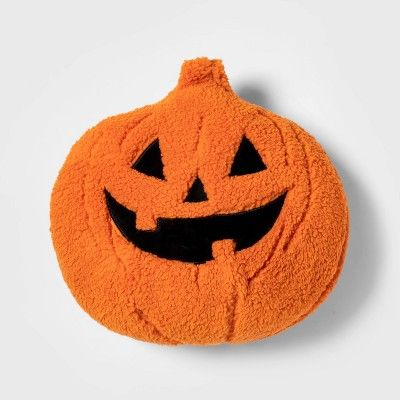 Sherpa Pumpkin Throw Pillow Orange - Hyde & EEK! Boutique™ | Target