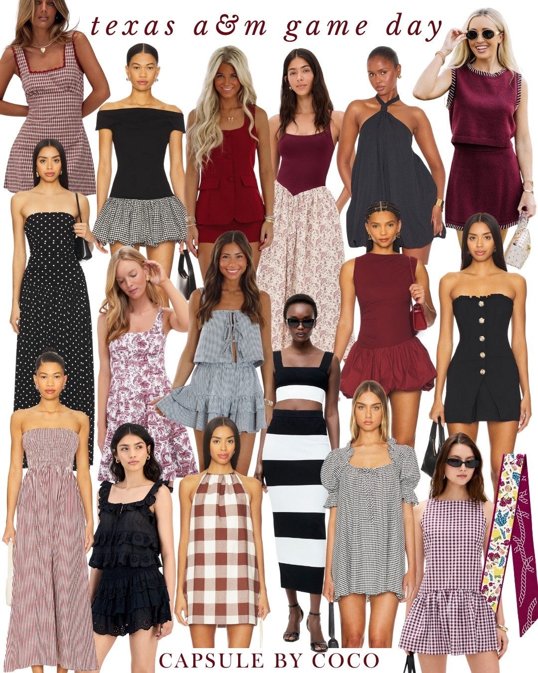 TEXAS A&M GAME DAY 🏈 

Texas A&M, Texas A&M University, College Station Texas, Texas A&M Aggies, Texas A&M game day, Texas A&M gameday, Texas A&M game day outfit, Texas A&M gameday outfit, tailgating, college, fraternity, sorority, sorority outfit, sorority recruitment, sorority rush, SEC, football, tailgate, tailgating, Texas A&M outfit, Delta Gamma, DG, DeeGee, Kappa Kappa Gamma, KKG, Kappa Delta, KD, Tri Delta, DDD, Phi Mu, Chi Omega, Chi O, Alpha Chi Omega, Pi Beta Phi, Pi Phi, Alpha Delta Pi, ADPi, Alpha Phi, Sigma Kappa, Kappa Alpha Theta, Zeta Tau Alpha, Gamma Phi Beta, mini dress, mini dresses, maroon dress, maroon mini dress, black dress, black mini dress, white dress, white mini dress, mini dress, Capsule By CoCo

#LTKStyleTip #LTKU #LTKSeasonal