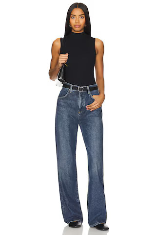 perfectwhitetee Luxe Rib Sleeveless Mock Neck Tank Top in True Black from Revolve.com | Revolve Clothing (Global)