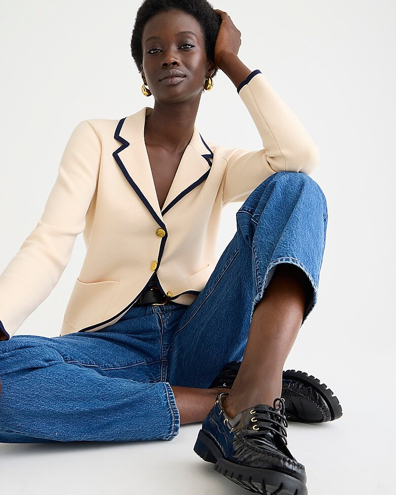 Tipped sweater blazer | J. Crew US