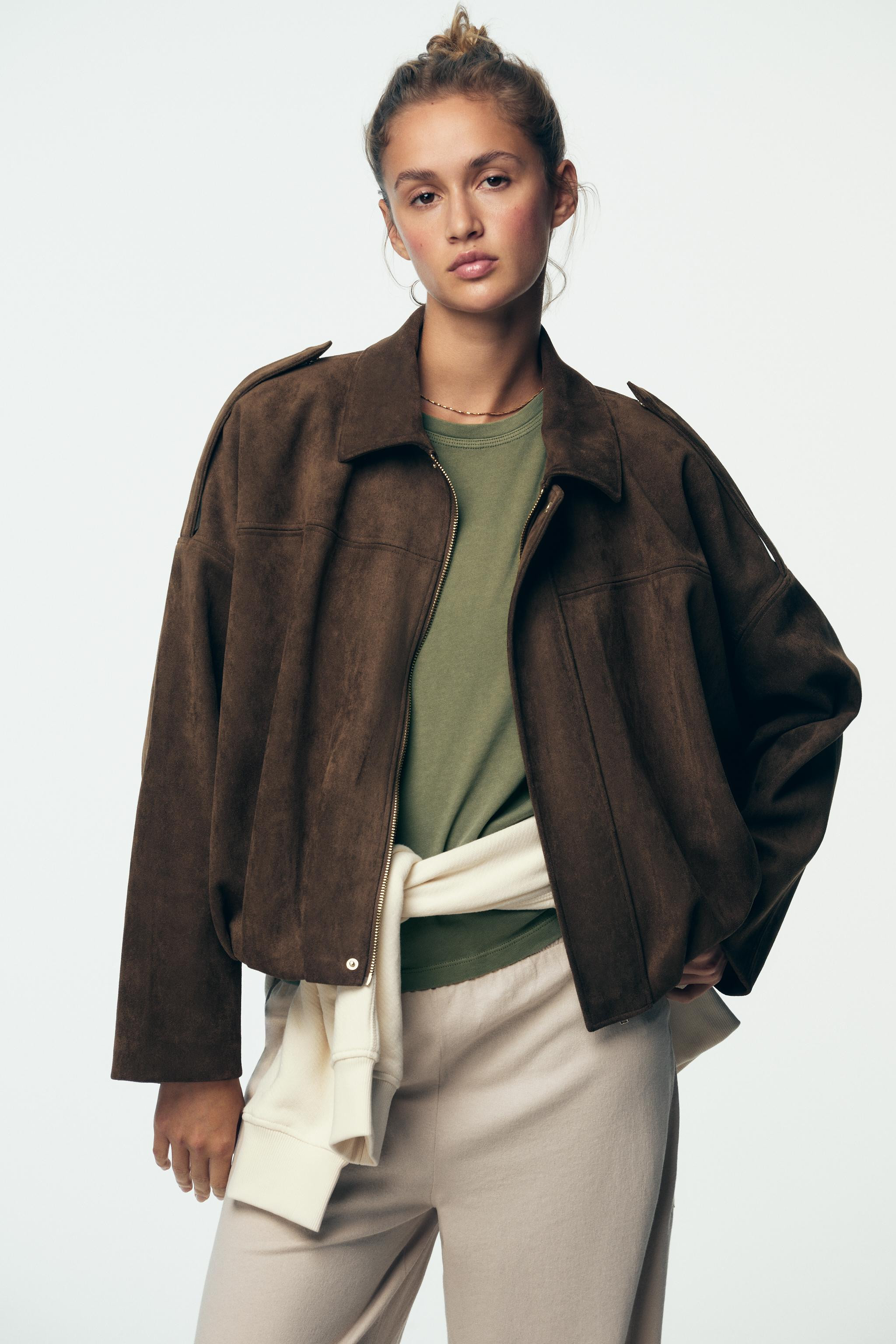 SUEDE EFFECT BOMBER JACKET | Zara US