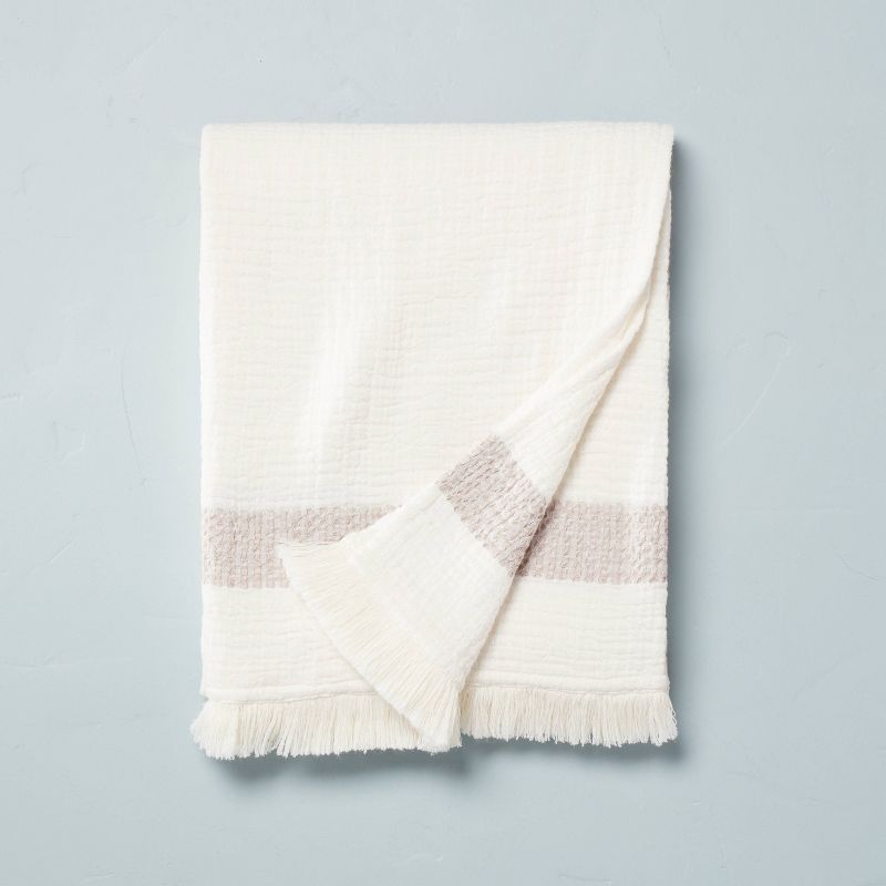 Lightweight Bold Stripes Fringe Throw Blanket - Hearth & Hand™ with Magnolia | Target
