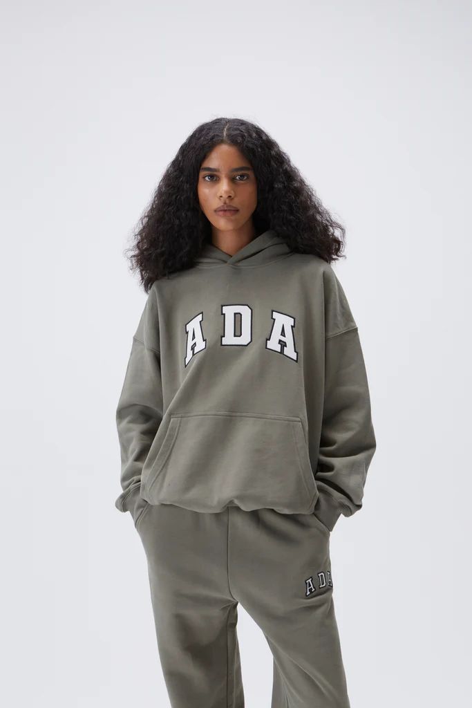 ADA Oversized Hoodie - Olive Green | Adanola UK