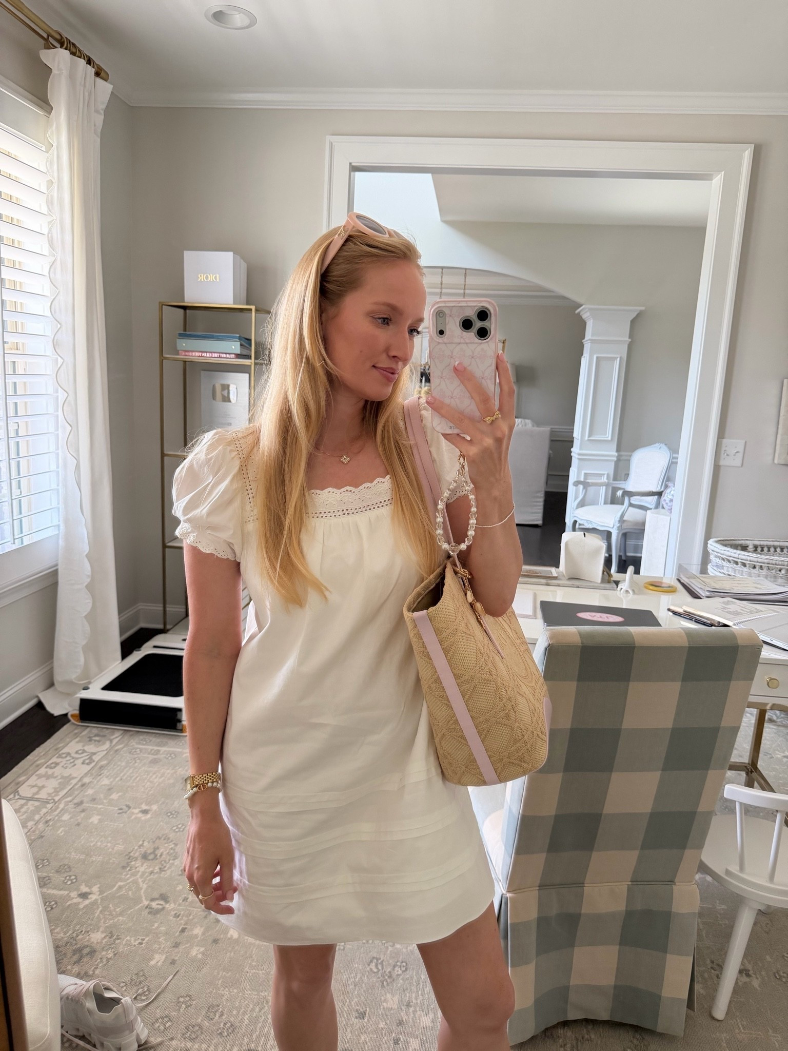 What I wore to the nail salon today! This little white dress is so darling and kept me cool in this heat wave today. It’s cotton and TTS wearing a small. 

It’s not nursing friendly, so I’ve been wearing it whenever I have the chance to

#LTKootd #LTKmomlife #LTKdayinmylife