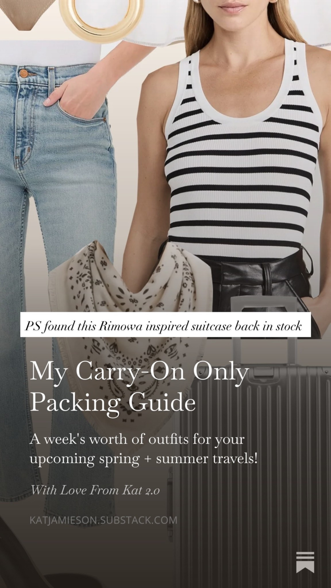 PS found this Rimowa inspired suitcase back in stock! All deets on Substack.

#LTKdayinmylife #LTKTravel #LTKSaleAlert