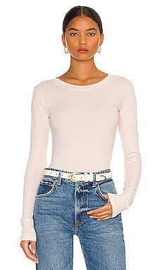 LA Made Long Sleeve Crew Neck Top in Soft Sand from Revolve.com | Revolve Clothing (Global)