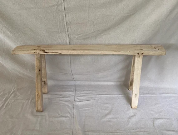 Antique Elm Skinny Bench Rustic Farmhouse Modern - Etsy | Etsy (US)