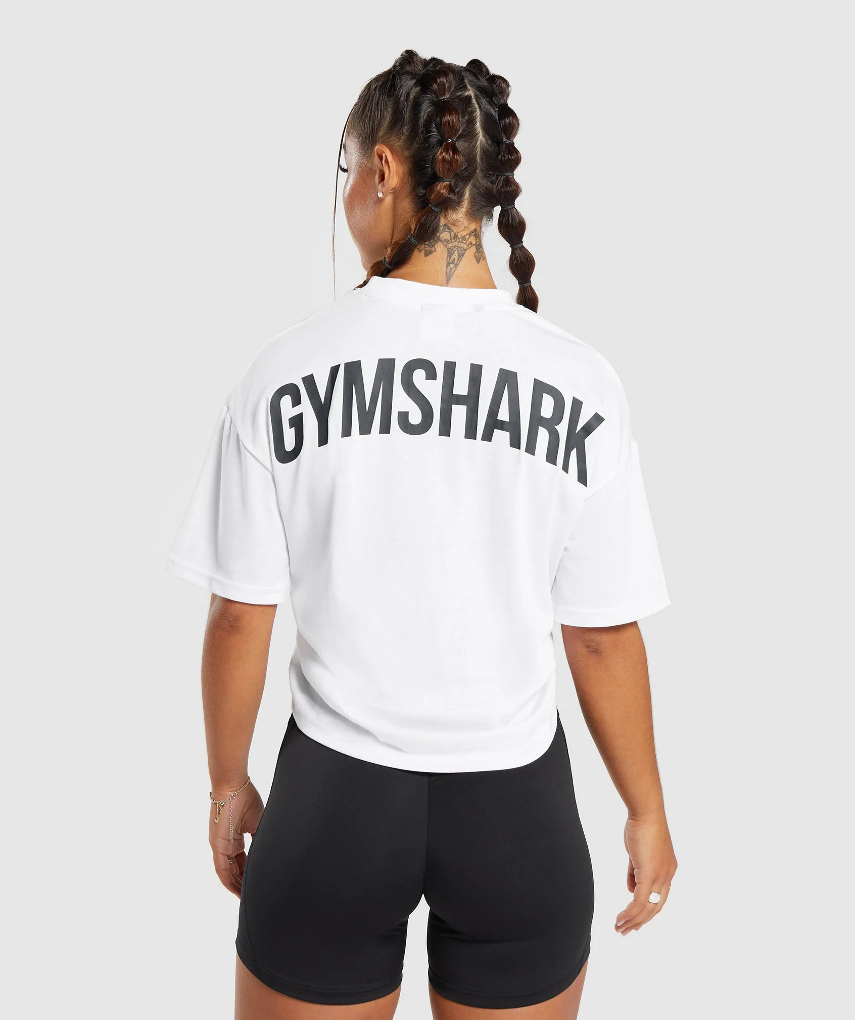 Gymshark Power Oversized T-Shirt - White | Gymshark US