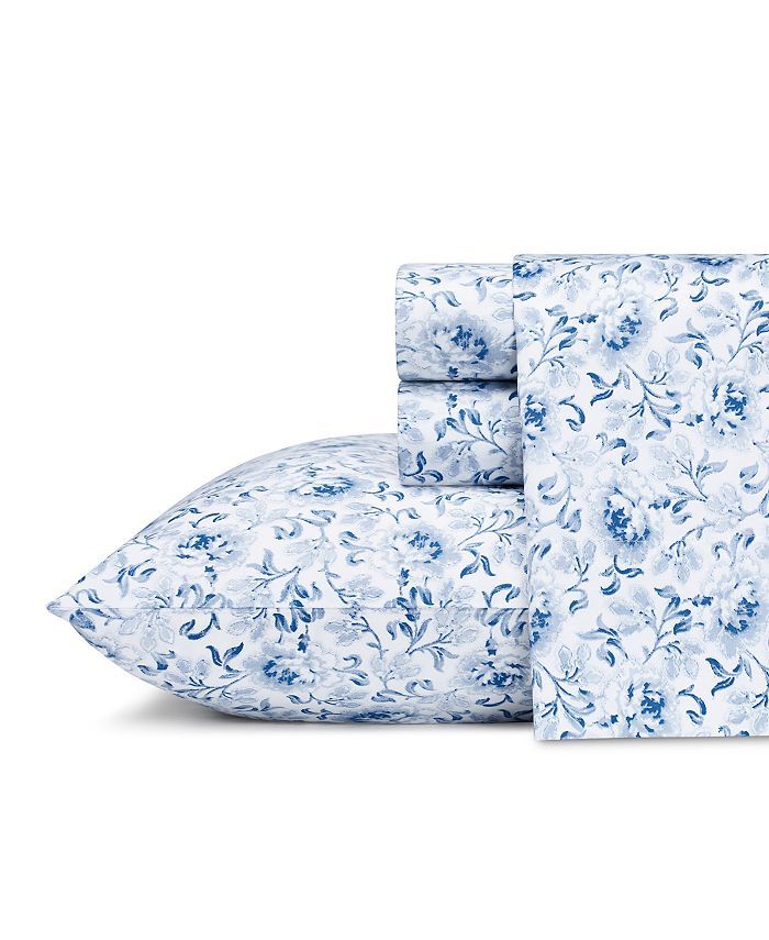 Laura Ashley Queen Loreli Blue Sheet Set & Reviews - Sheets & Pillowcases - Bed & Bath - Macy's | Macys (US)