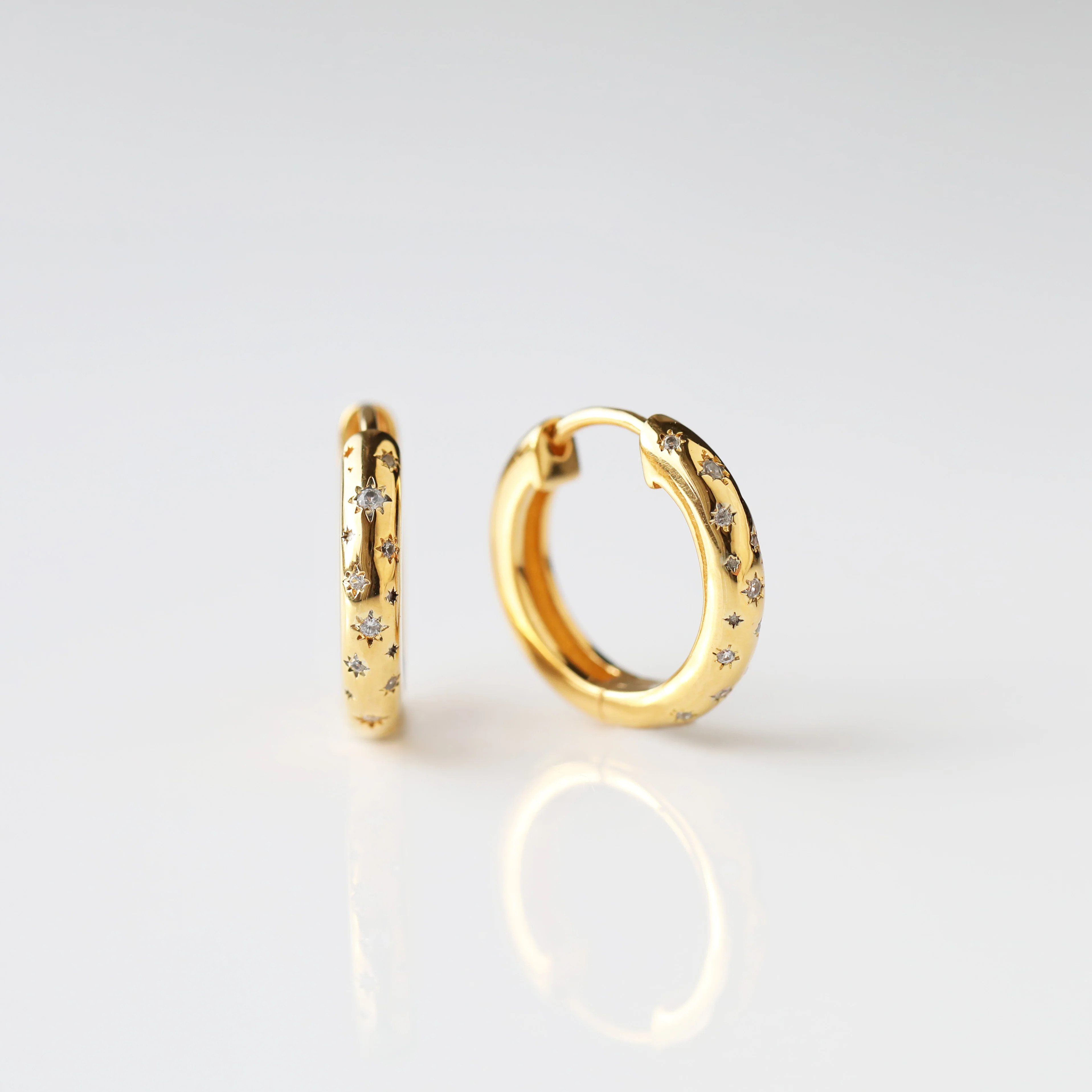 Galaxy Star Set Hoop Earrings | Carrie Elizabeth