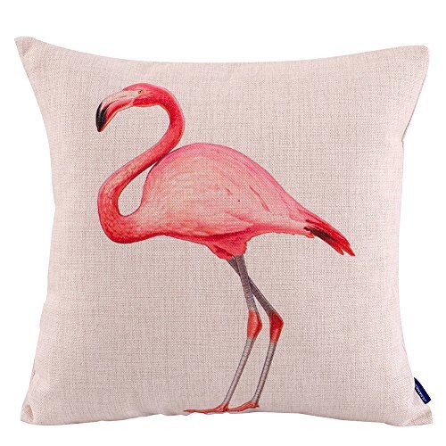 JES&MEDIS Pink Watercolor Flamingo Home Decor Sofa Car Seat Decorative Cushion Cover Pillow Case,18" | Amazon (US)