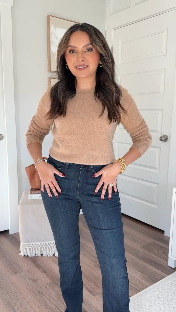 Use code RACHEL25 for 25% off 

Tan camel crewneck sweater size XS TTS 
Belt size below 37” color: R-classic black & brown
Dark wash bootcut jeans size 2 petite TTS 
Brown suede pumps size 5 TTS


Fall outfit 
Fall dress 
Fall fashion 
Thanksgiving outfit 
Christmas outfit 
Holidays 

Honey Sweet Petite 
Honeysweetpetite 


#LTKFindsUnder100 #LTKSeasonal #LTKStyleTip