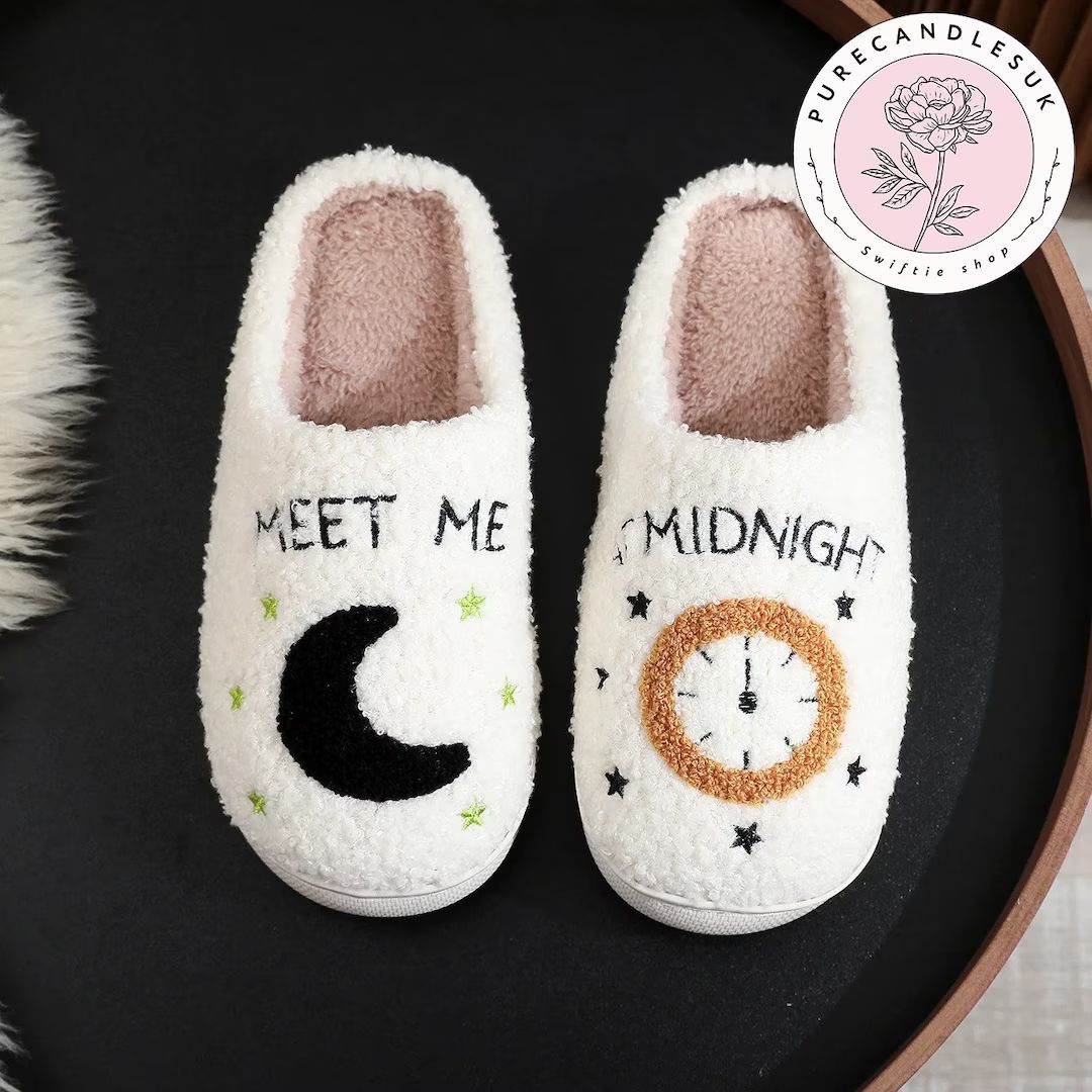 Taylor Swiftie Meet Me at Midnight Slippers Christmas Gift - Etsy | Etsy (US)