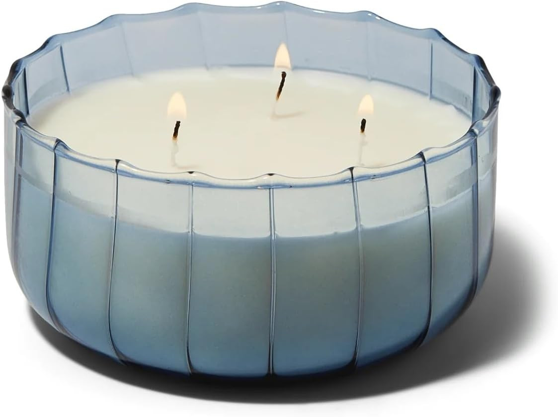 Paddywax Scented Candles Vintage Style Ripple Hand Blown Glass Collection Luxury Artisan Candle, ... | Amazon (US)