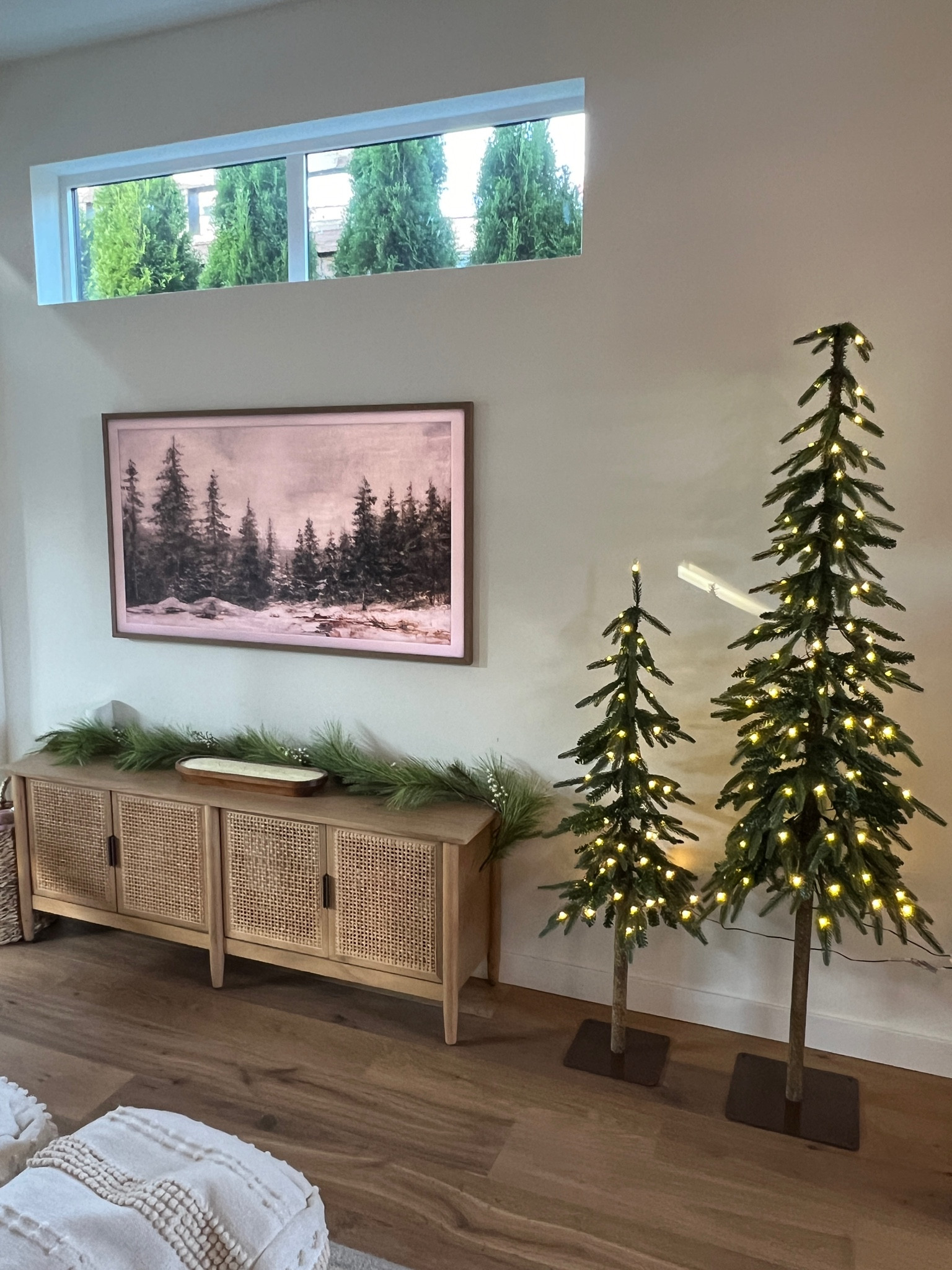 Love this view 🌟
Trees and garland from target- sold out. 

#LTKhome