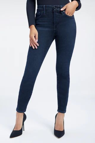 Always Fits Good Petite Skinny Jeans Deep Blue002 Jeans, Size 28-32 Plus | Good American