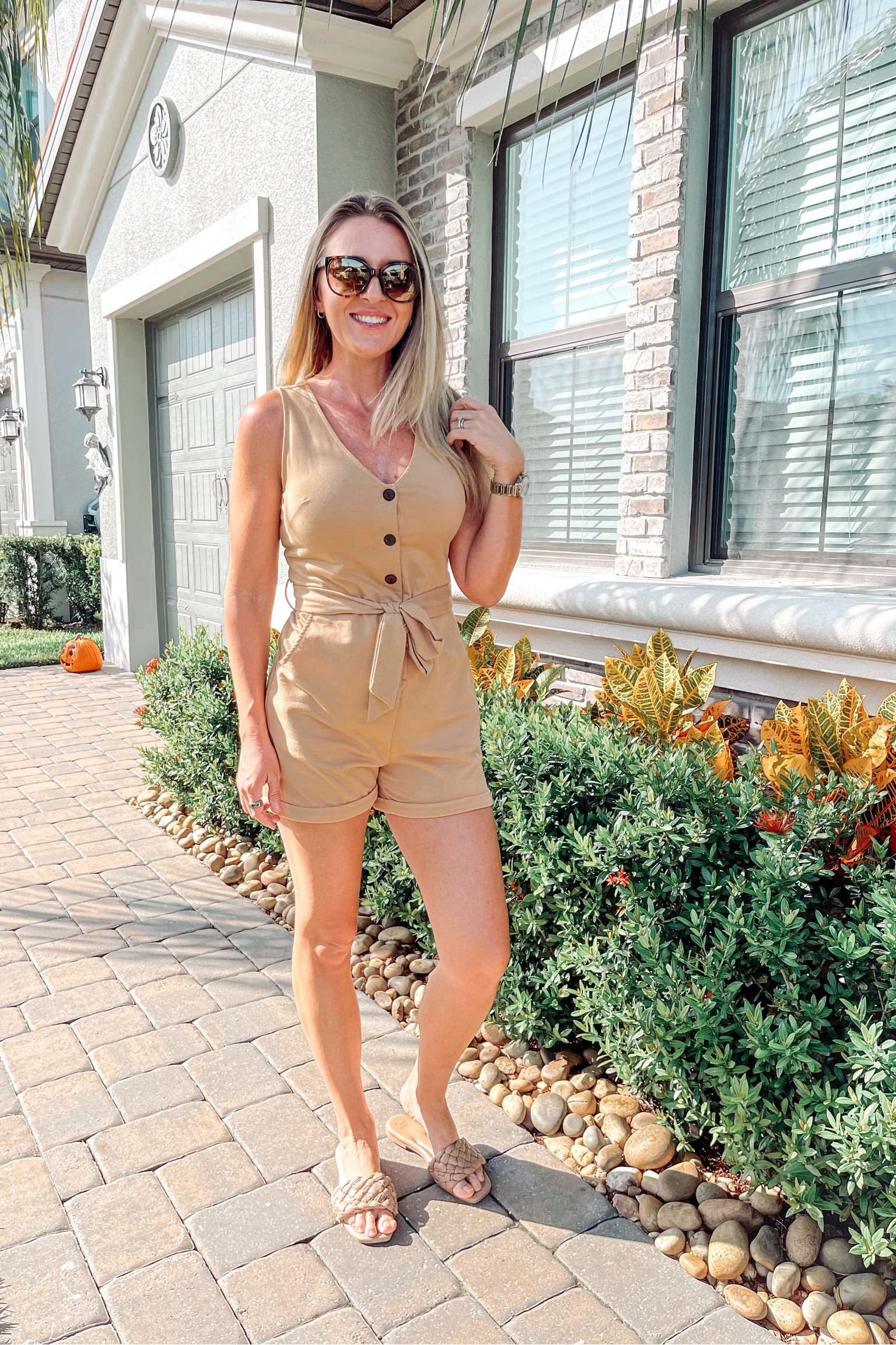 Must have romper with a classic style and perfect for warm fall days! Elegant and comfortable all rolled into one fabulous jumpsuit!

5’5” wearing a size small

#LTKfindsunder50 #LTKstyletip #LTKSeasonal