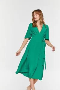 Crepe Midi Wrap Dress | Forever 21 (US)