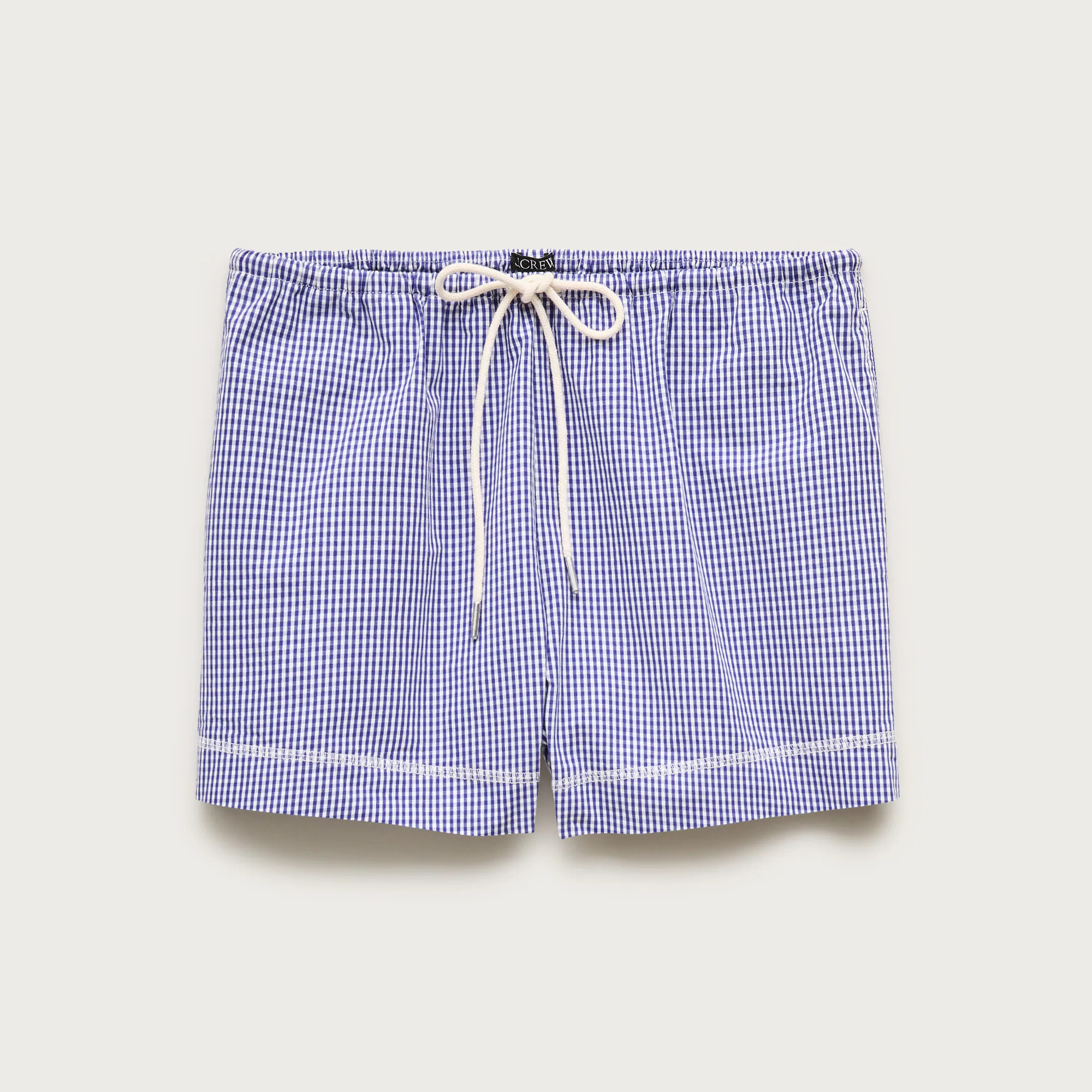 Cruise drawstring short in gingham cotton poplin | J. Crew US