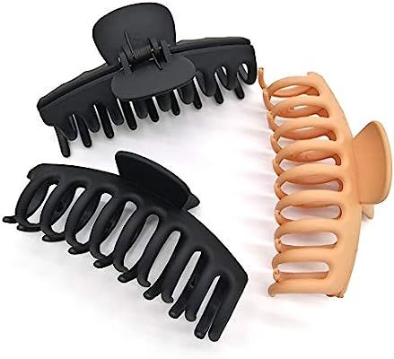 Nalodu Hair Claw Clips Large 4 Inch No Slip Big Jaw Clip Clamp Assorted Colors for Thin Fine Thic... | Amazon (US)