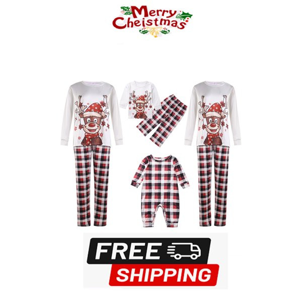 Christmas Pajamas for Family Baby Christmas Matching Jammies for Adults and Kids Holiday Xmas Sle... | Walmart (US)