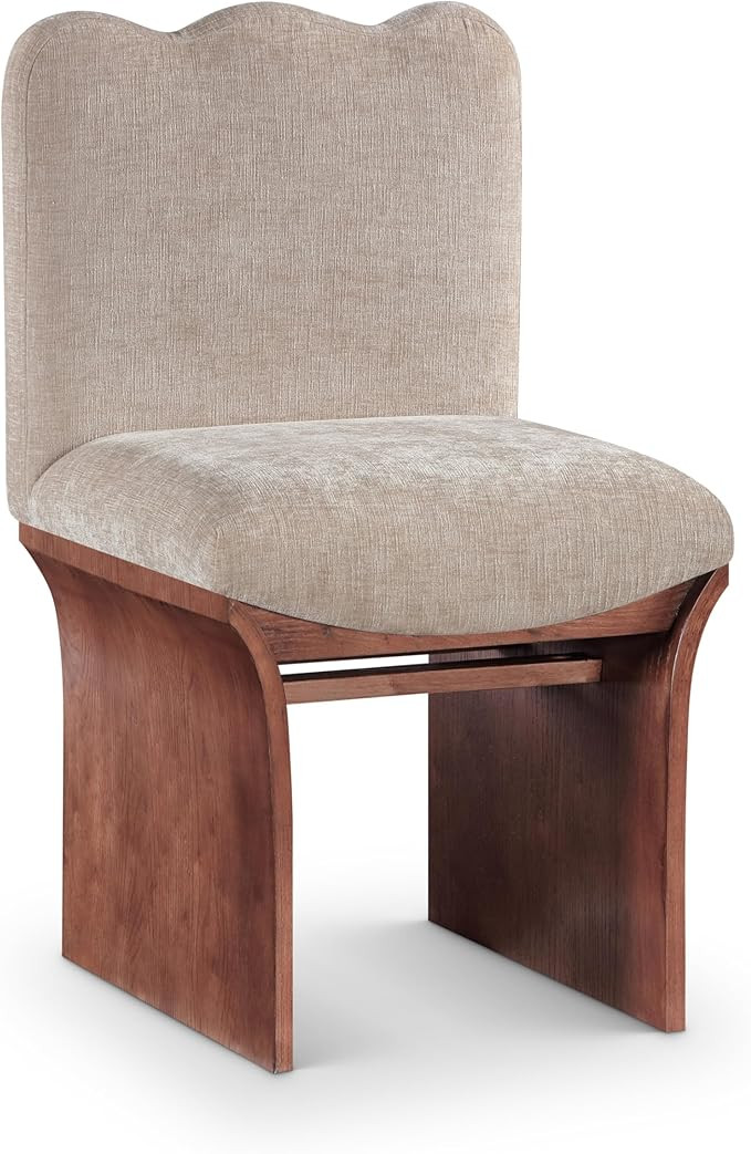 Meridian Furniture 11069Beige-C Shaw Collection Art Deco Dining Chair with Soft Beige Chenille Fa... | Amazon (US)